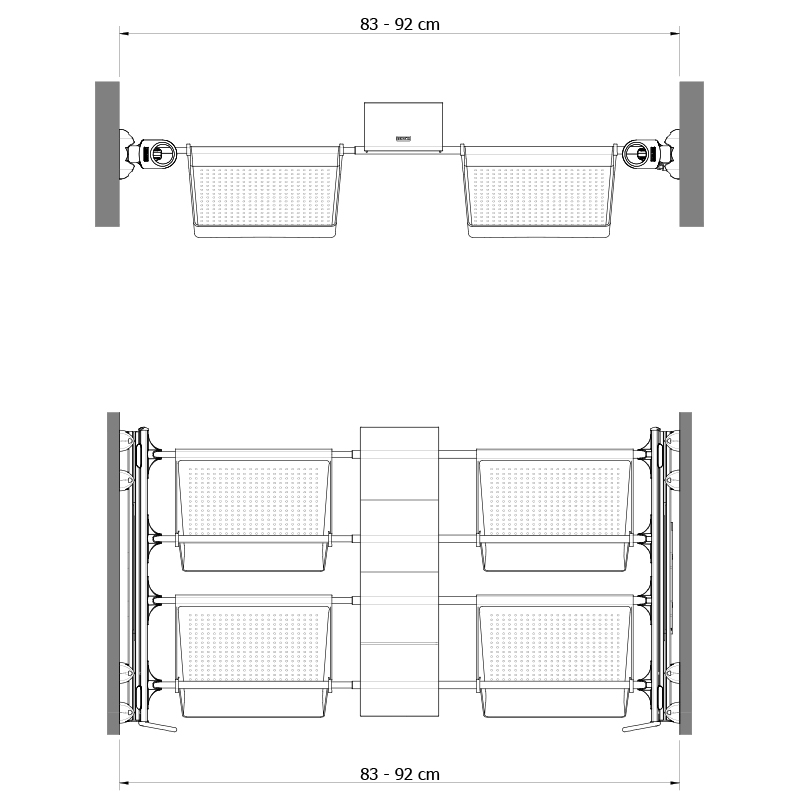 Plus - Schuhhalter 4V+1J - weiss - Aluminium glänzend - Polycarbonat transparent 5